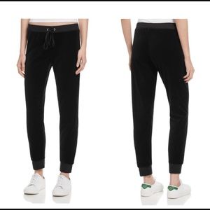 Black Cropped Juicy Couture Velvet Joggers